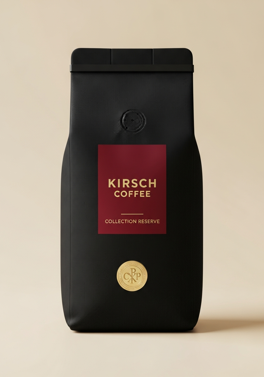 The Kirsch Collection Reserve — matte black bag with gold KIRSCH wordmark and red Collection Reserve detail